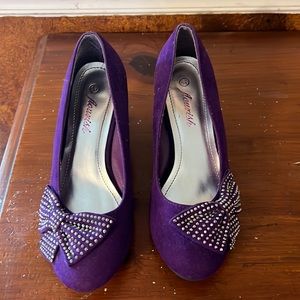 Purple 6 1/2 women’s wedge heels